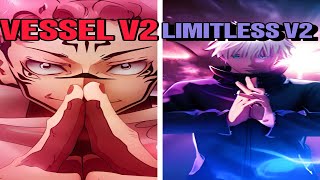 USING VESSEL V2 AND LIMITLESS V2 IN JUJUTSU PIECE ROBLOX!