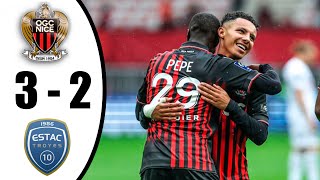 Nice vs Troyes 3-2 All Goals & Highlights 09/10/2022 HD