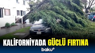 Kaliforniyada güclü fırtına həyatı iflic etdi