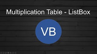 Visual Basic - Multiplication Table - ListBox