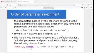 Optional parameters and function overloading in C++