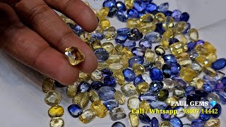 Sapphire Lot Ceylon Mines Neelam \u0026 Pukhraj Different Quality price || Certified Sapphire Collection