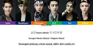 Exo-K (엑소케이) - Heart Attack Han/Rom/Ina Color Coded Lyrics || Sub Indo || Lirik Terjemahan