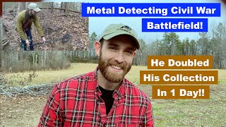 Metal Detecting a Virginia Civil War Battlefield - Brass and Lead!