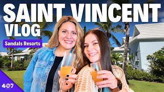 Travel Vlog at Saint Vincent and the Grenadines Travel Day! #sandals #saintvincent