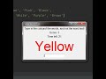 Color game using Tkinter in Python #python #coding
