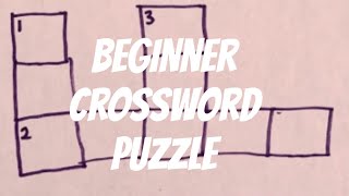 Beginner Crossword Puzzle
