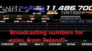 Broadcasting numbers for spies, from Polish KV transmitter S11a on 11486kHz USB????