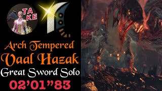 【MHW】歴戦王ヴァルハザク 大剣ソロ 02'01\