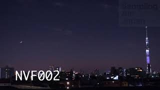 【4K/HD動画素材NVF002】東京、夜景、三日月、夜空、荒川、スカイツリー、東京タワー、平井大橋【Stock Footage Video】tokyo, night view, river