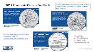 Update on 2017 Economic Census Data Released for AL, LA, MS, NC, SC, and TN