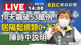 【東森大直播】10天飆破53萬例！居隔鬆綁類0+7？陳時中說明