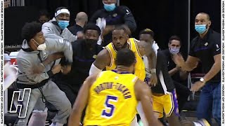 LeBron James Makes the Lakers Bench Go Crazy - Lakers vs Rockets | January 12, 2020-21 NBA Season