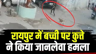 Raipur News : बच्ची पर कुत्ते ने किया जानलेवा हमला। स्थानीय युवक ने बचाई बच्ची की जान