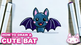 How to Draw a Cute Vampire Bat | Halloween