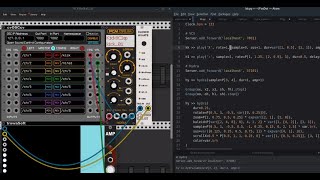 Sending OSC messages from FoxDot to Hydra and VCV Rack - tutorial