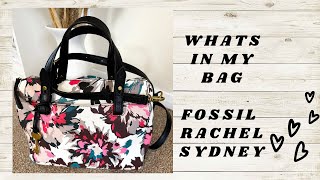 Whats in my bag || Fossil Rachel Satchel || Planner bag