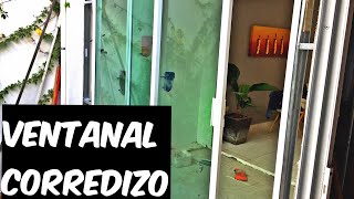 Como quitar ventanal corredizo de cristal