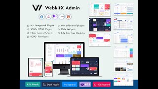 Unique Dashboard Design Of WebkitX Bootstrap Templates
