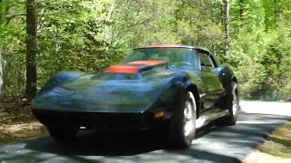 NASTY BIG BLOCK 73 CORVETTE HAS NEW HOME START UP RIDE BY