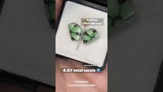 Unique free form Natural Colombian Emerald Cabochon price per carat for sale minor oil