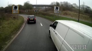 White VW T5 Collision - Fail To Stop Runcorn