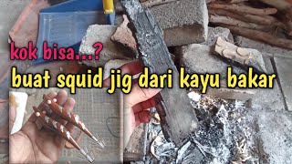 cara membuat squid jig (Udang-udangan) gunakan kayu bekas | pulau lancang