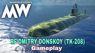 Modern Warships: RF DMITRY DONSKOY (TK-208) Russian Submarine..  Online Match gameplay.