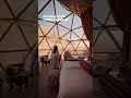 luxury hotel room glass dome tent in desert