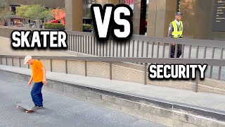 Skateboarding Security Guard Vs Security Guard