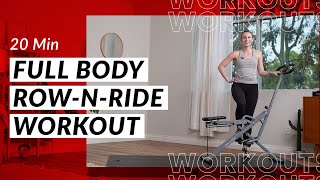 20 Min Full Body Burn Row and Ride Class | Rowing Machine Workout