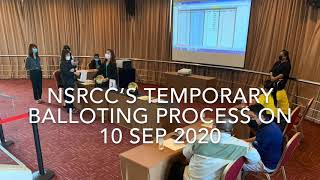 NSRCC’s Temporary Balloting Process on 10 Sep 2020