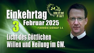 Licht des Göttlichen Willen und Heilung im Göttlichen Willen - Einkertag Februar 2025 Teil-3(3#)