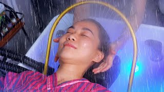 ASMR | The Most Relaxing Hair Spa on a rainy day | Scalp Treatment