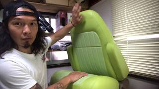 自動車シート張替シェビーバンカスタム内装chevy van seat upholstery