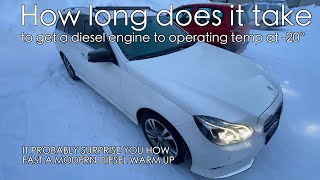 Mercedes E350 OM642 Engine Operating Temp at -20°