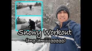 Ontario Snow Storm 2022 aftermath || shovelling the driveway