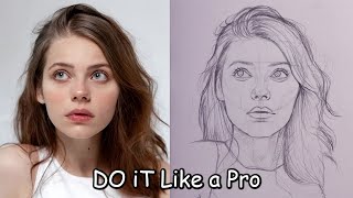 How to Draw a Portrait Using the Loomis Method - Frontal View of a Beautiful Girl