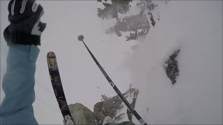 Horrible Ski Crash Snowbird Utah Great Scott Hanging Bowl Fall