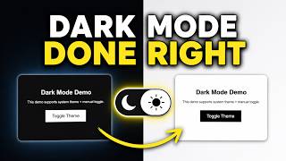Dark Mode That Syncs With Your System (JavaScript Tutorial)