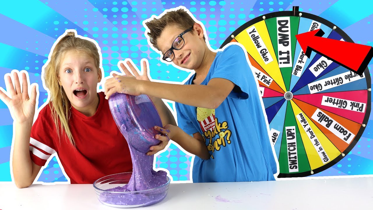 Mystery Wheel Of DUMP IT Slime Challenge!!! - YouTube