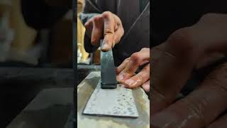 Making Process of Japanese Silver Hammered Spoon #Shorts