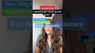 SING WITH ME CHALLENGE! I WANNA BE YOUR SLAVE MÅNESKIN #shorts