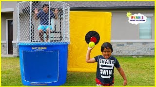 Dunk Tank Challenge Game Family Fun Activities with Ryan, Daddy, and Mommy!!!