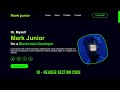 Complete Responsive Personal Portfolio Website using HTML CSS and JavaScript | Header Section