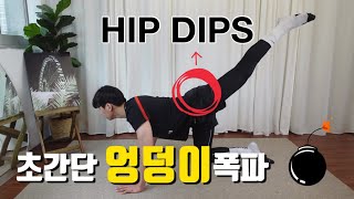 힙을 위한 운동 기초대사량 늘리기 따라해봐 I 6 MIN Hips Dips Workout (No Equipment at Home)