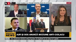 USR ar putea vota moțiunea de cenzură anunțată de AUR. Ionuț Moșteanu: Voturile nu sunt pentru AUR,