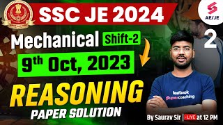 SSC JE Previous Year Question Paper Reasoning (Set-4) SSC JE 2024 Reasoning Classes | By Saurav Sir