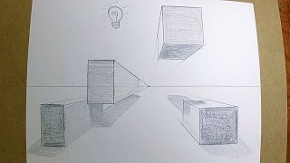 How to Draw Boxes in 1-Point Perspective