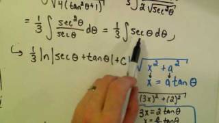 Trigonometric Substitution - Example 2